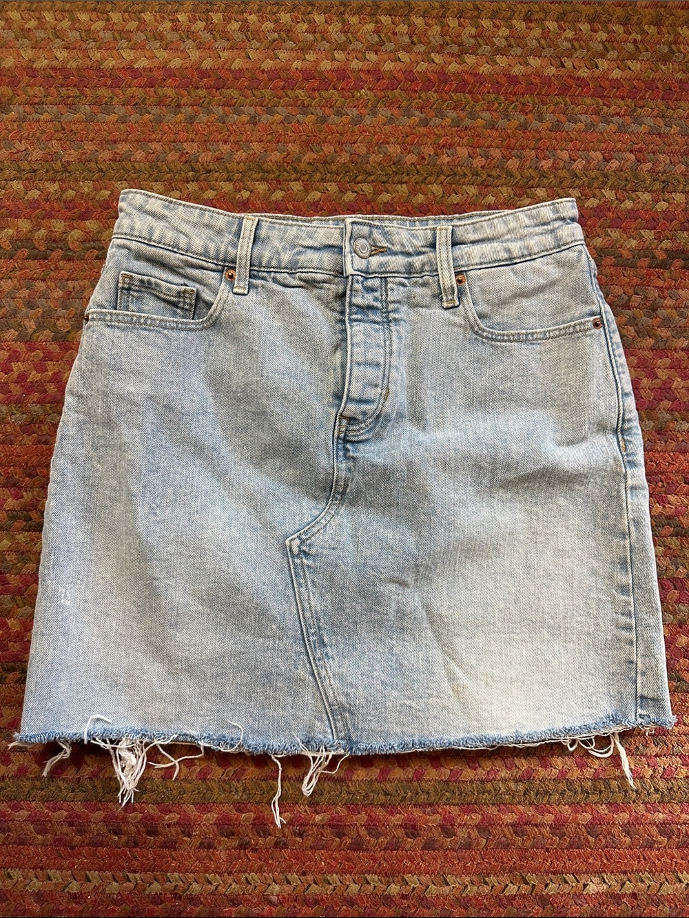 OLD NAVY Light Wash Denim Mini Skirt HIGH rise